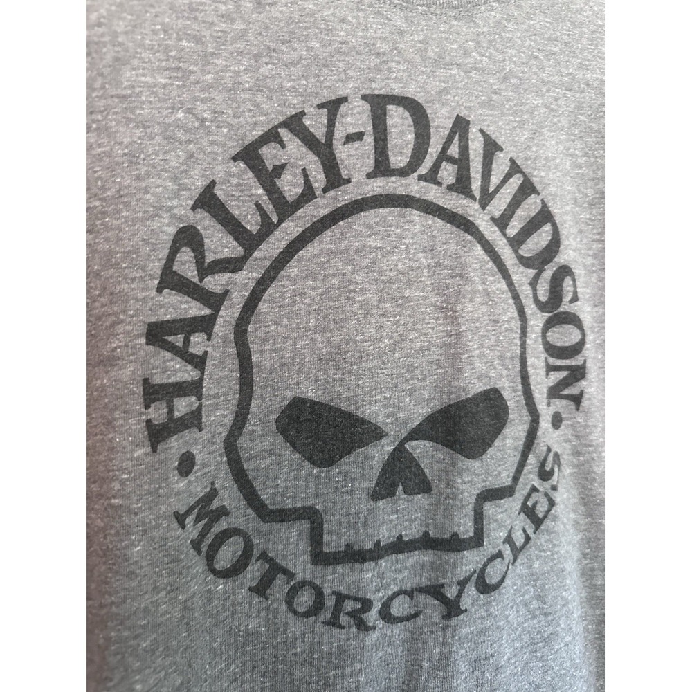 Harley Davidson Men's Willie‎ G Skull Graphic T-Shirt Gray MEDIUM 50/50 Cotton - Picture 8 of 14